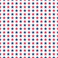 Seamless Independence Day Fourth of July Star Pattern Background.