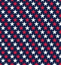 Seamless Independence Day Fourth of July Star Pattern Background.