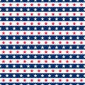 Seamless Independence Day Fourth of July Star Pattern Background.