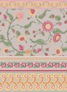 Seamless Indian floral ethnic pattern Royalty Free Stock Photo