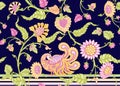 Seamless Indian floral ethnic pattern