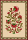 Seamless Indian mughal flower motif