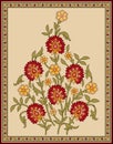 Seamless Indian mughal flower motif Royalty Free Stock Photo