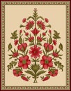 Seamless Indian mughal flower motif Royalty Free Stock Photo