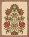 Seamless Indian mughal flower motif Royalty Free Stock Photo