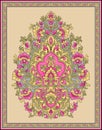 Seamless Indian mughal flower motif