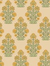 Seamless Indian mughal flower motif