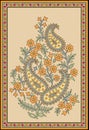 Seamless Indian mughal flower motif Royalty Free Stock Photo