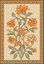 Seamless Indian mughal flower motif Royalty Free Stock Photo