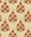 Seamless Indian mughal flower motif