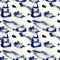 Seamless indigo blue animal print paper fabric