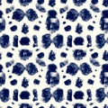 Seamless indigo blue animal print paper fabric