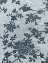 Fragment of retro tapestry textile pattern with floral ornament useful as background. Royalty Free Stock Photo