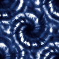 Seamless indigo shibori tie dye pattern for surface print Royalty Free Stock Photo