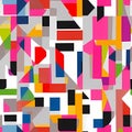 seamless colourfull infinite geometric pattern