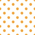 Seamless infinity pattern of isolated slices of orange. Wallpaper for background, design and packaging Royalty Free Stock Photo