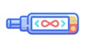 Seamless Infinity USB Cable Data Transfer, vector design Generative AI Royalty Free Stock Photo
