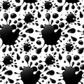 Seamless ink blots background