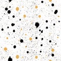 Seamless Ink blots Grunge urban background.Texture Vector. Dust overlay distress grain . Black paint splatter , dirty Royalty Free Stock Photo