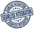 seamless integration blue stamp