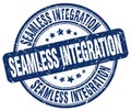 seamless integration blue stamp