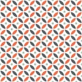Seamless Intersecting Geometric Vintage Circle Pattern