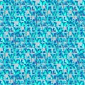 Seamless intricate pattern turquoise blue green violet gray overlaying