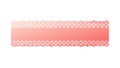 Seamless intricate pink lace border pattern, for delicate designs, vector design Generative AI Royalty Free Stock Photo