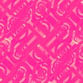 Seamless intricate spiral pattern magenta violet pink overlaying
