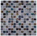 Seamless iridescent glass mosaic tile texture for kithen and bath interior Royalty Free Stock Photo