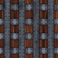 Seamless iron-shod wooden pattern