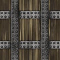 Seamless iron-shod wooden pattern