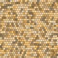 Seamless irregular beige mosaic texture background - square pieces