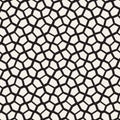 Seamless irregular lines vector mosaic pattern. Abstract chaotic tessellation texture Royalty Free Stock Photo