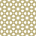Seamless islamic geometric ornament. Triple lines. Arabic style