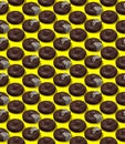 Seamless isometric 3d pattern. Chocolate donuts. Minimal design. Donuts lover, Restaurant, bakery candy shop, food delivery