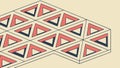 Seamless Isometric Triangular Pattern Background, vector design Generative AI Royalty Free Stock Photo