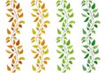 Seamless ivy borders Royalty Free Stock Photo