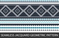 Seamless jacquard geometric pattern in vector graphic