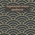 Seamless japanese geometrical pattern. Repeating asian nature textured. Soft dark color. Vector illustration