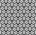 Seamless japanese pattern shoji kumiko in black and white.