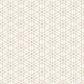 Seamless japanese pattern shoji kumiko in golden