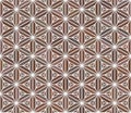 Seamless japanese pattern.Simulation of marquetry technique .Shades of brown. Royalty Free Stock Photo
