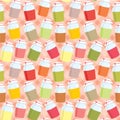Seamless jars with jem pattern Royalty Free Stock Photo