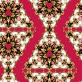 Seamless jewelry pattern with gems