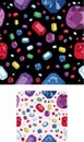 Seamless Jewels Background - Vector Illustration Royalty Free Stock Photo