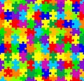 Seamless jigsaw puzzle pattern Royalty Free Stock Photo