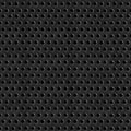 Seamless 4k photo texture material of black perforated plastic surface Royalty Free Stock Photo