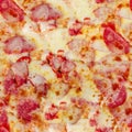 Seamless 4k photo texture of pepperoni pizza Royalty Free Stock Photo