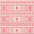 Seamless Kasuri pattern in triba,Gyp sy.Figure tribal embroidery.Indian,l.Aztec style abstract vector illustration Royalty Free Stock Photo